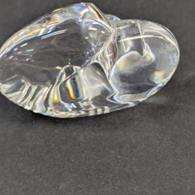 Steuben Eagle Hand Cooler Paperweight Marked Crystal Glass