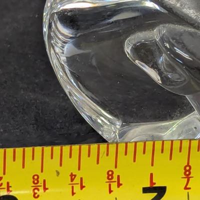 Steuben Eagle Hand Cooler Paperweight Marked Crystal Glass