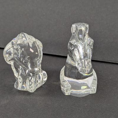Steuben Horse & Dragon Hand Cooler Paperweight Marked Crystal Glass