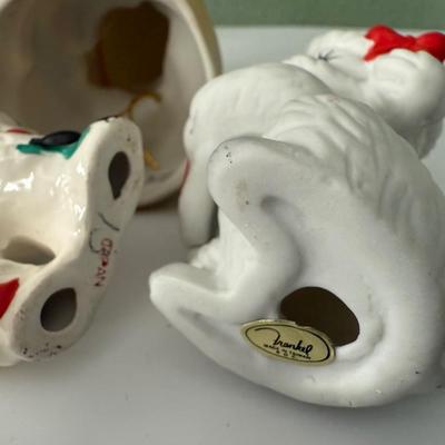 Group of Poodles, plus a bell Made in Taiwan and Japan,