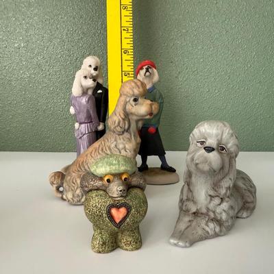Group of Poodles Statues