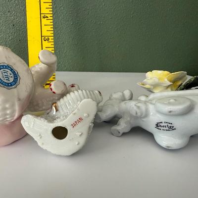Vtg Anthropomorphic Sugar Poodle w/Accordion, Google Eye Poodle, Japan Spaghetti succulent poodle planter