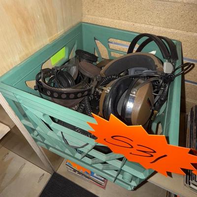 S31-crate of headphones