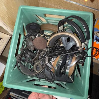 S31-crate of headphones