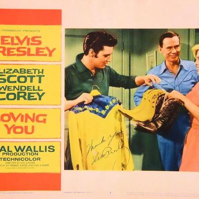 Elvis Presley signed lobby card
