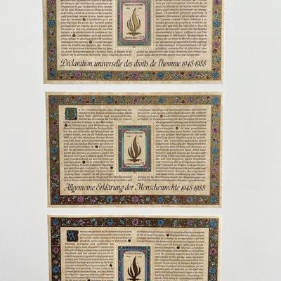 1988 United Nations set of 3 stamps