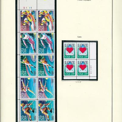 1992 US Olympic stamps and Love stamps