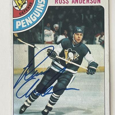 Philadelphia Flyers Russ Anderson 1978 Topps #156 signed trading card 