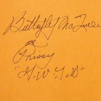 Butterfly McQueen signature slip
