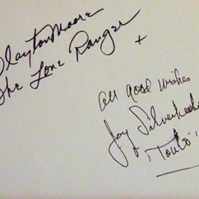 The Lone Ranger Clayton Moore signature slip
