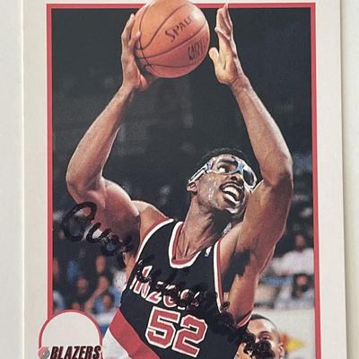 Blazers Buck Williams signed NBA Hoops trading card