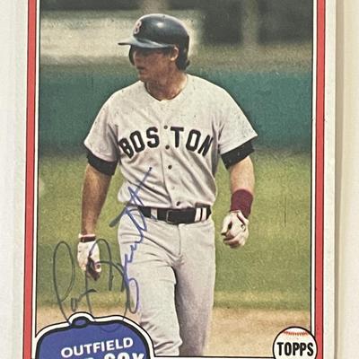 Boston Red Sox Tom Poquette Topps #153 signed trading card
