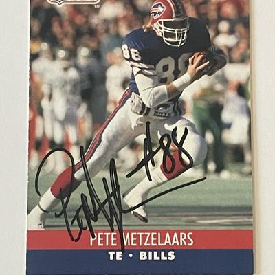 Buffalo Bills Pete Metzelaars 1990 NFL #439 signed trading card