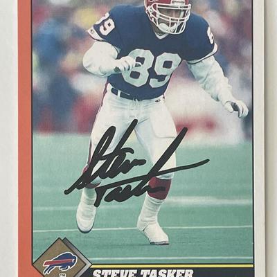 Buffalo Bills Steve Tasker signed 1991 Score #364  official NFL trading card
