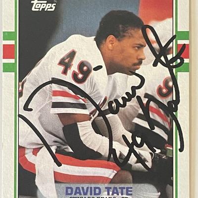 Chicago Bears David Tate 1989  Topps #67 trading card