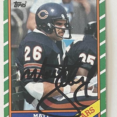 Chicago Bears Matt Suhey signed 1986 Topps #12 trading card