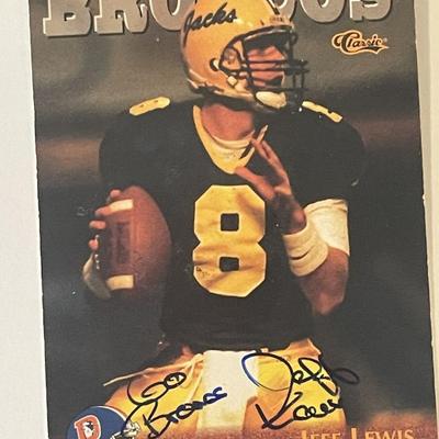 Denver Broncos Jeff Lewis 1996 Classic #48 signed trading card