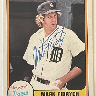 Detroit Tigers Mark Fidrych 1981 Fleer #462 signed trading card 