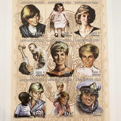 Diana Princess of Wales commemorative stamp set