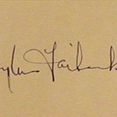 Douglas Fairbanks signature slip 