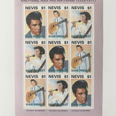 Elvis Presley 15th Anniversary Stamp Set - Nevis