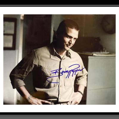 Flags of Our Fathers signed movie photo autographed by Barry Pepper. 8X10 Inches