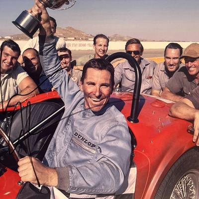 Ford v Ferrari Christian Bale signed photo. GFA Authenticated