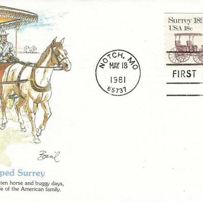 Fringe Topped Surrey FDC