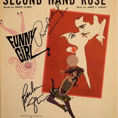 Funny Girl signed sheet music