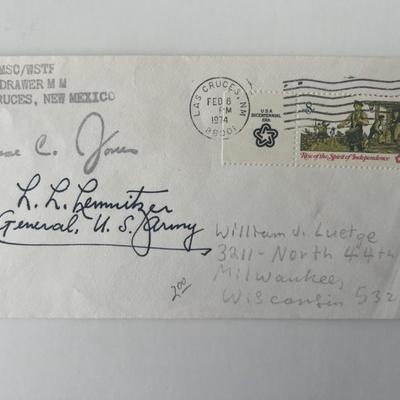 General  L.L Lemnitzer  signed FDC 