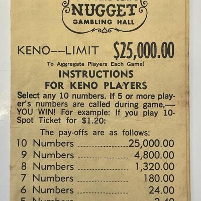 Golden Nugget pamphlet