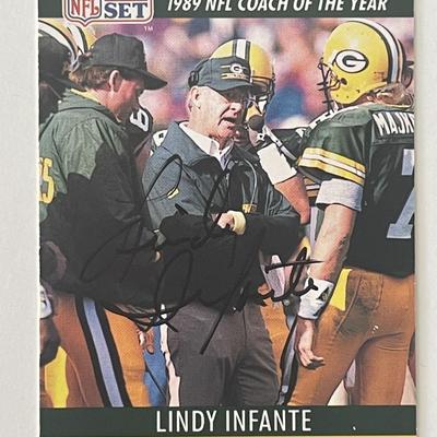 Green Bay Packers Lindy Infante signed NFL Pro Set #3 trading card