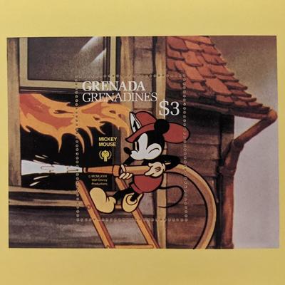  Mickey Mouse Souvenir Stamp Sheet