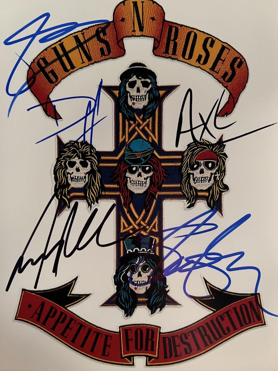 GUNS N ROSES signed autographed photo COA Hologram main image 0