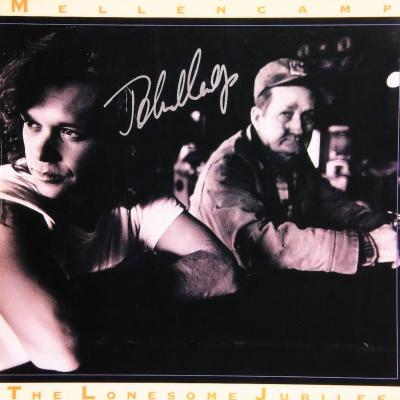 John Cougar Mellencamp signed The Lonesome Jubilee Album Flat (no Album)