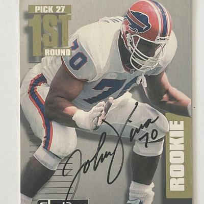 John Fina signed 1992 Skybox  #357 trading card