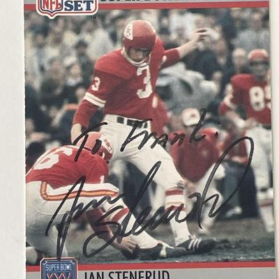 Kansas City Chiefs Jan Stenerud 1990 NFL #122 trading card 