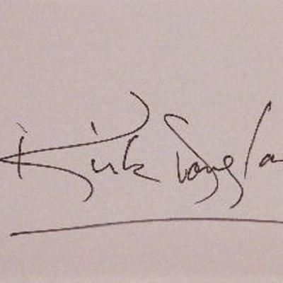 Kirk Douglas signature slip 