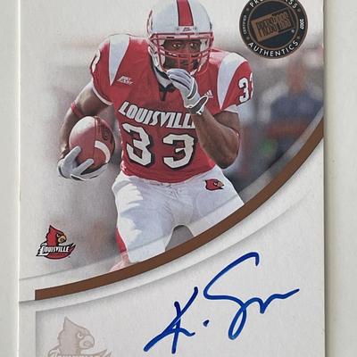 Kolby Smith signed  2007 Press Pass Authentics trading card