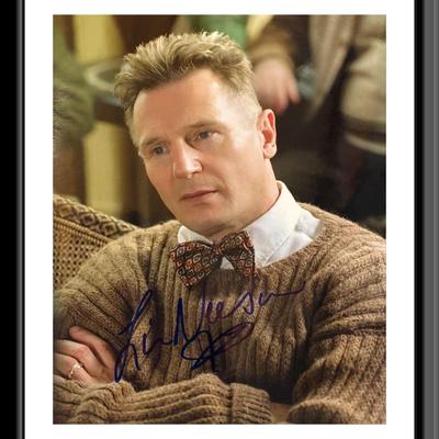 Liam Neeson signed photo. 8X10 Inches