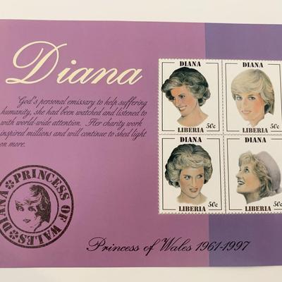Liberia Diana Princess of Wales commemorative stamp set