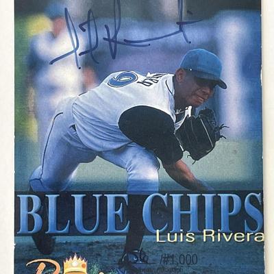 Louis Rivera signed 2008 Royal Rookies Blue Chips #8 trading card