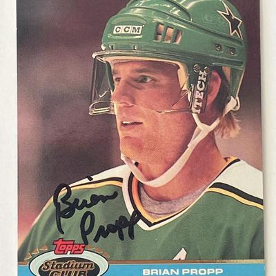 Minnesota North Stars Brian Propp 1991 Topps #237 signed trading card 