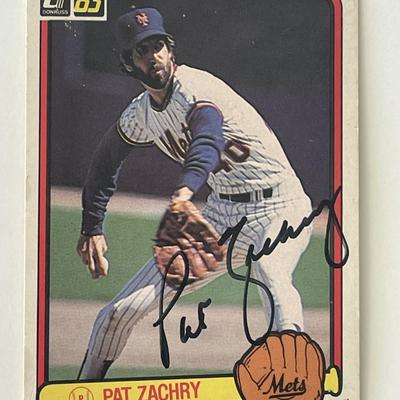 New York Mets Pat Zachary signed 1983 Donruss trading card