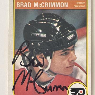 Philadelphia Flyers Brad McCrimmon 1982 O-Pee-Chee #255 signed trading card 