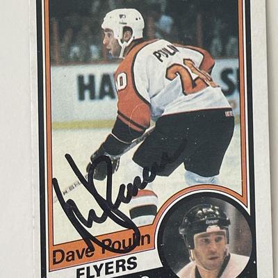 Philadelphia Flyers Dave Poulin 1984 Topps #120 signed trading card 