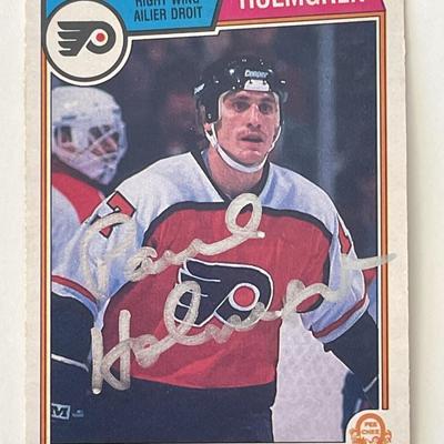 Philadelphia Flyers Paul Holmgren 1983 O-Pee-Chee #266 signed trading card 