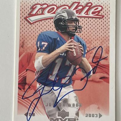 Portland State Juston Wood 2003 Upper Deck #326 signed trading card 