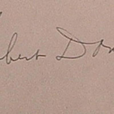 Robert Donat signature slip 