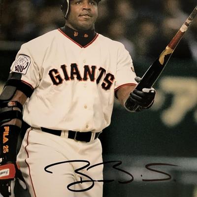 San Francisco Giants Barry Bonds signed photo